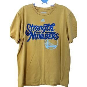 Golden State Warriors Tshirt Adult Large Gold Strength In Numbers Nba Fan